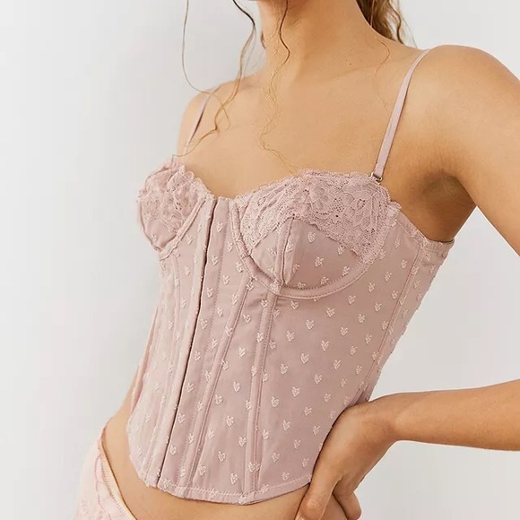 Lucy Dot Mesh Corset Top - Picture 4 of 4